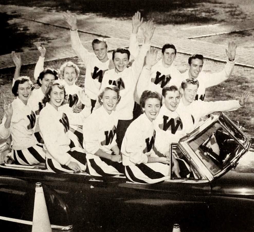 Cheerleaders, Wake Forest College, 1952