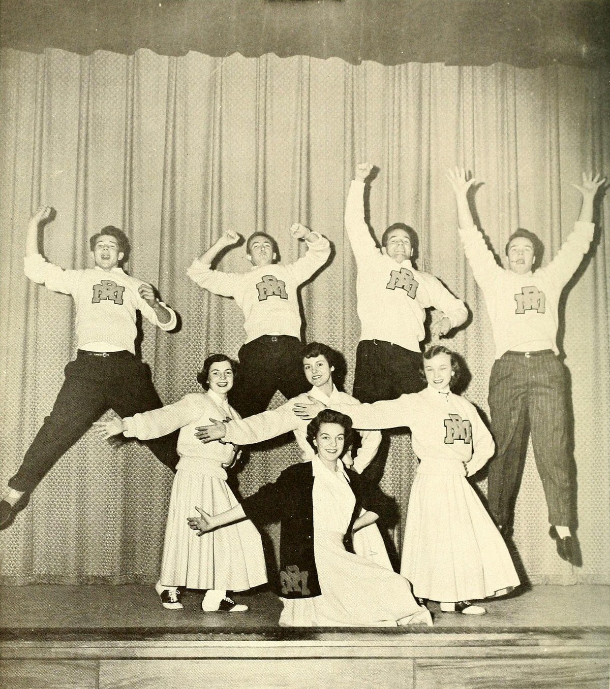 Cheerleaders, Rocky Mount High School, 1954