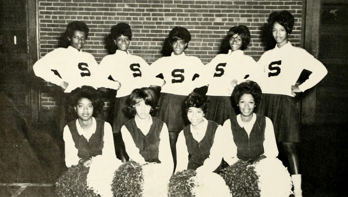 Cheerleaders, Shaw University, 1965
