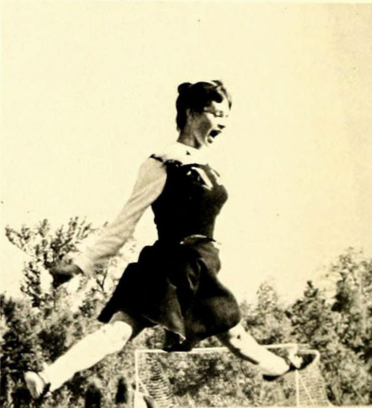 Cheerleader, Pfeiffer College, 1965