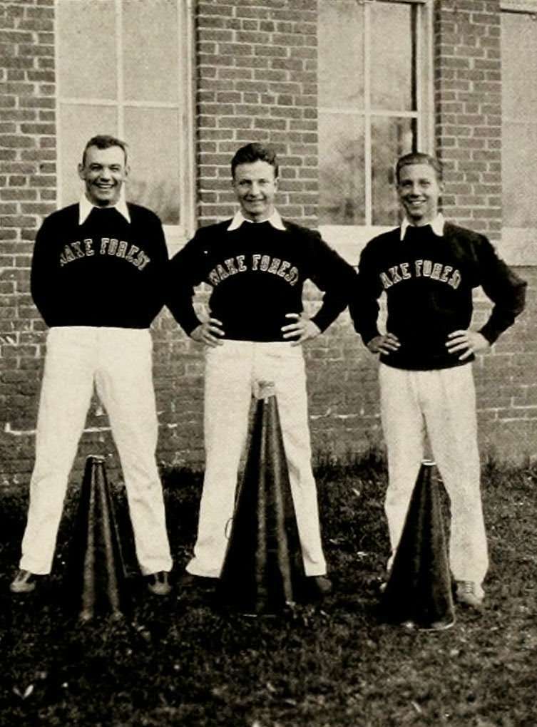 Cheerleaders, Wake Forest College, 1931