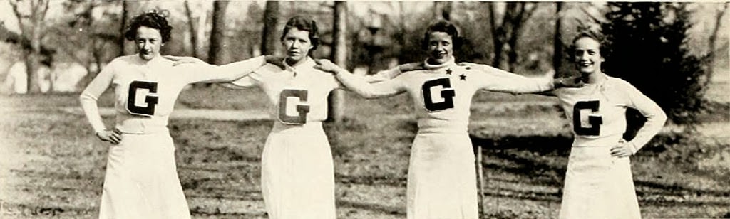 Cheerleaders, Greensboro College, 1935