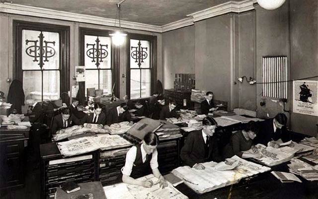 Underwriters' office of the Fireman's Fund Insurance Company in Boston, 1921