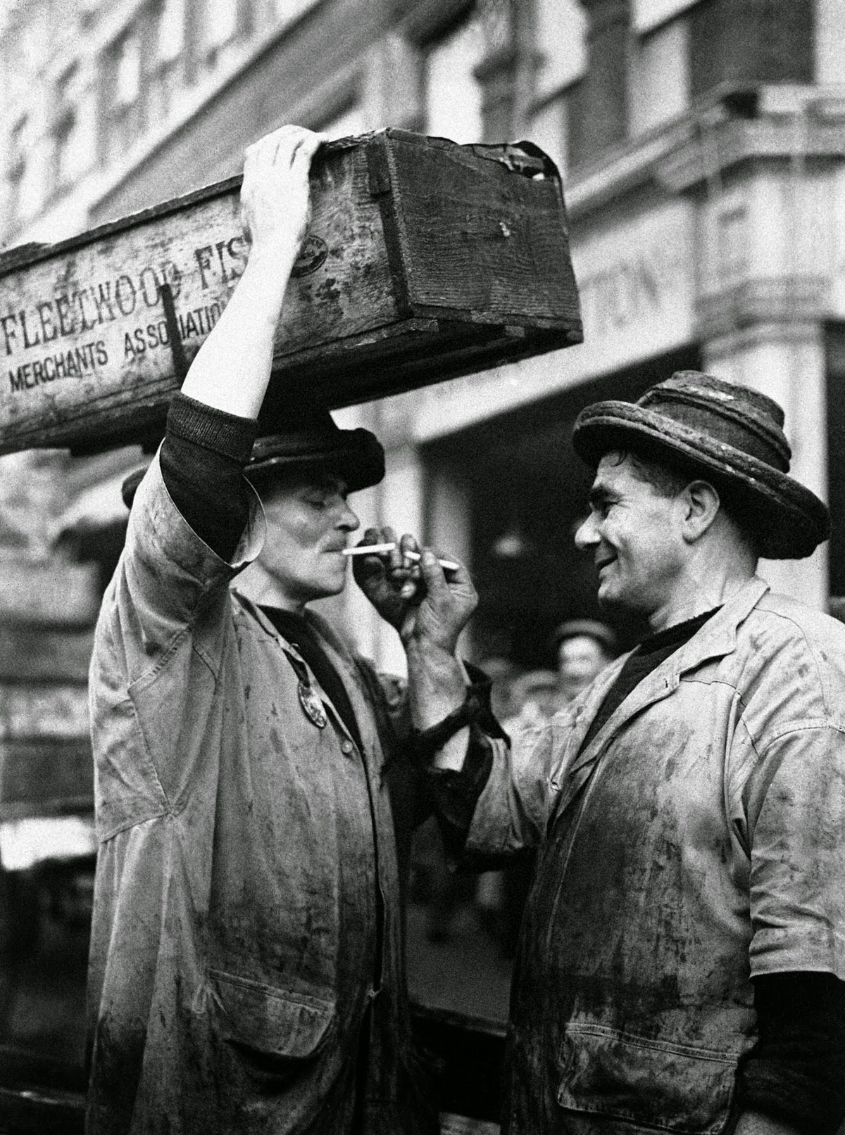 Two fish porters, 1945