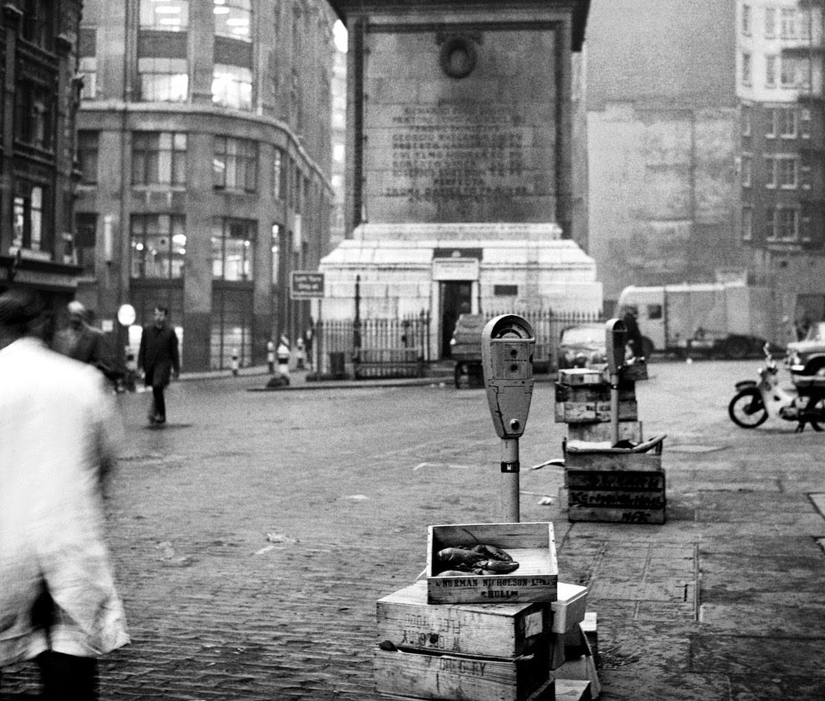 End of the trading day at Billingsgate Market, 1969