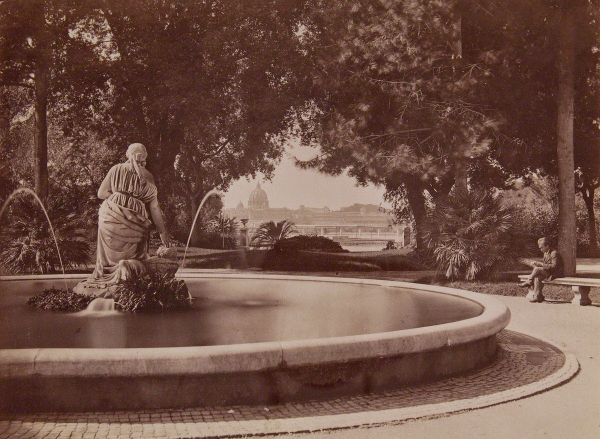 Fountain of Moses at the Pincio Public Walk.