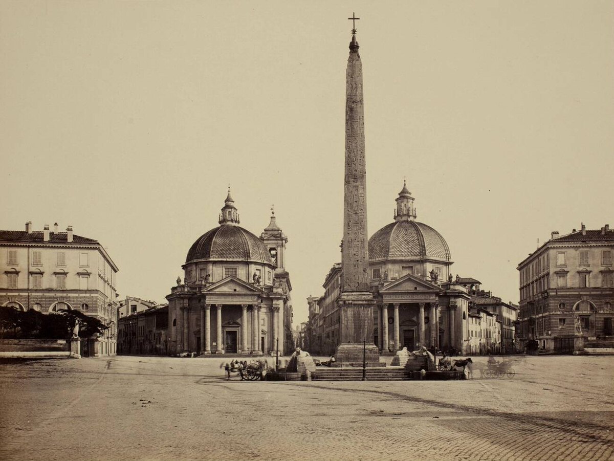 Piazza del Popolo, Rome, 1860s