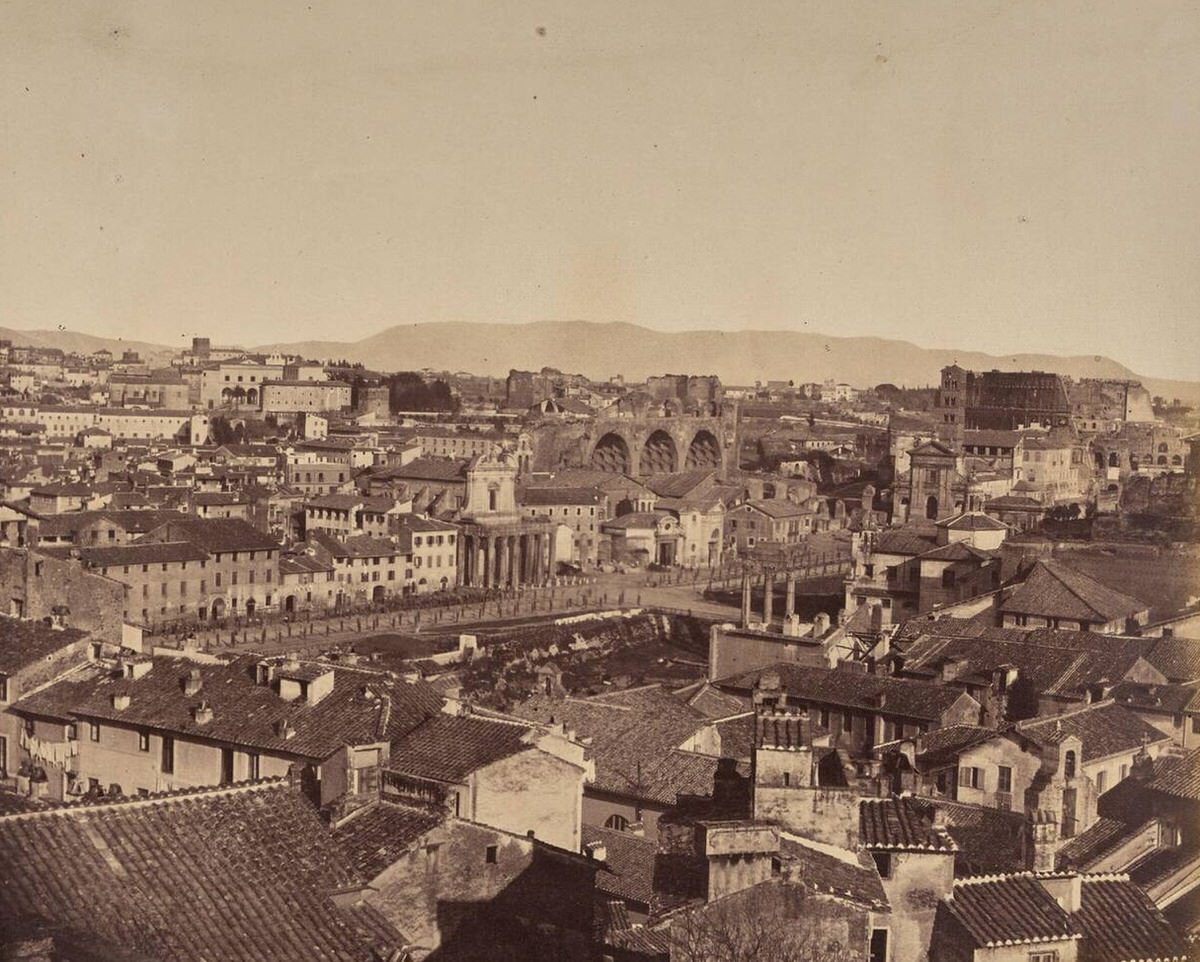 Basilica of Maxentius, Rome, 1860s