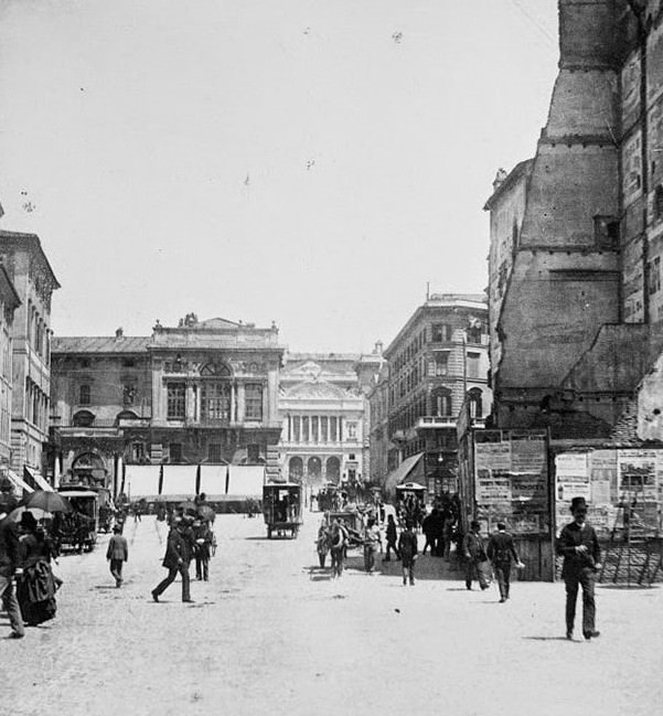 Piazza Venezia toward Via IV Novembre, 1890