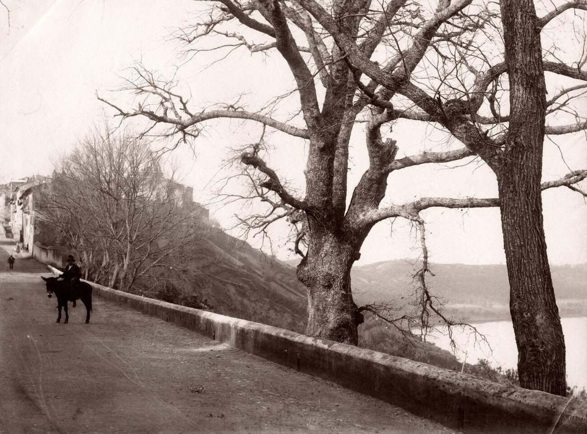 Castel Gandolfo and Lake Albano near Rome, 1890s