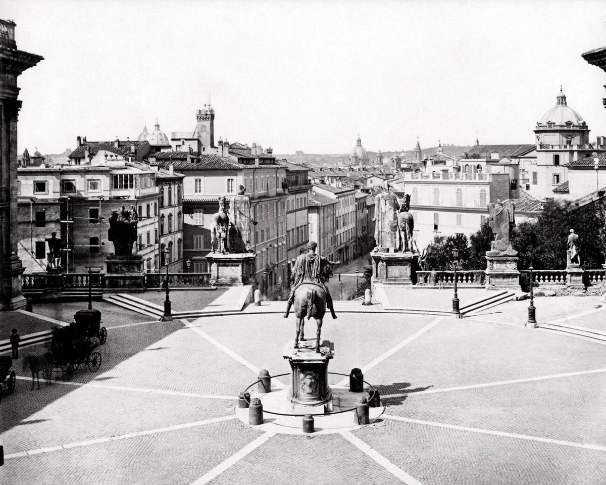 Statue of Marcus Aurelius in Rome, 1890