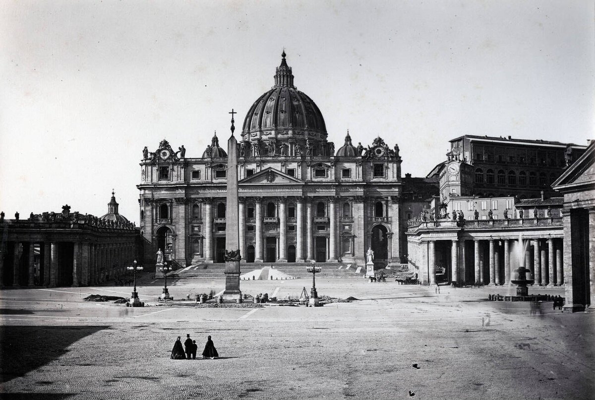 St. Peter's Square in Rome, 1860
