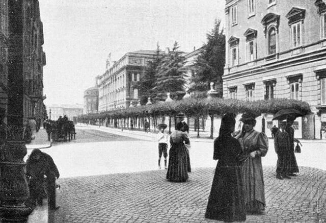 The great palace from the side of Via Cernaia, 1890s