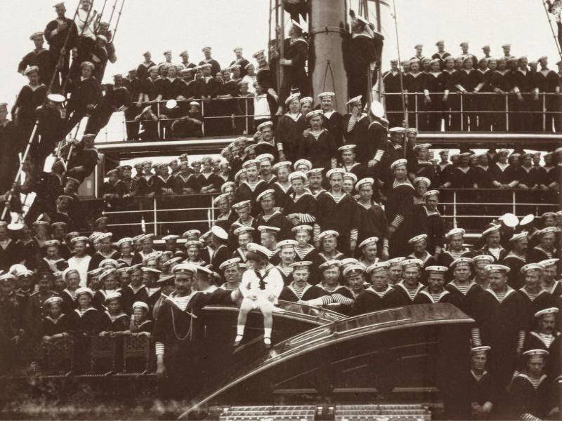 Crew of the imperial yacht Standart with Tsarevich Alexei, 1906