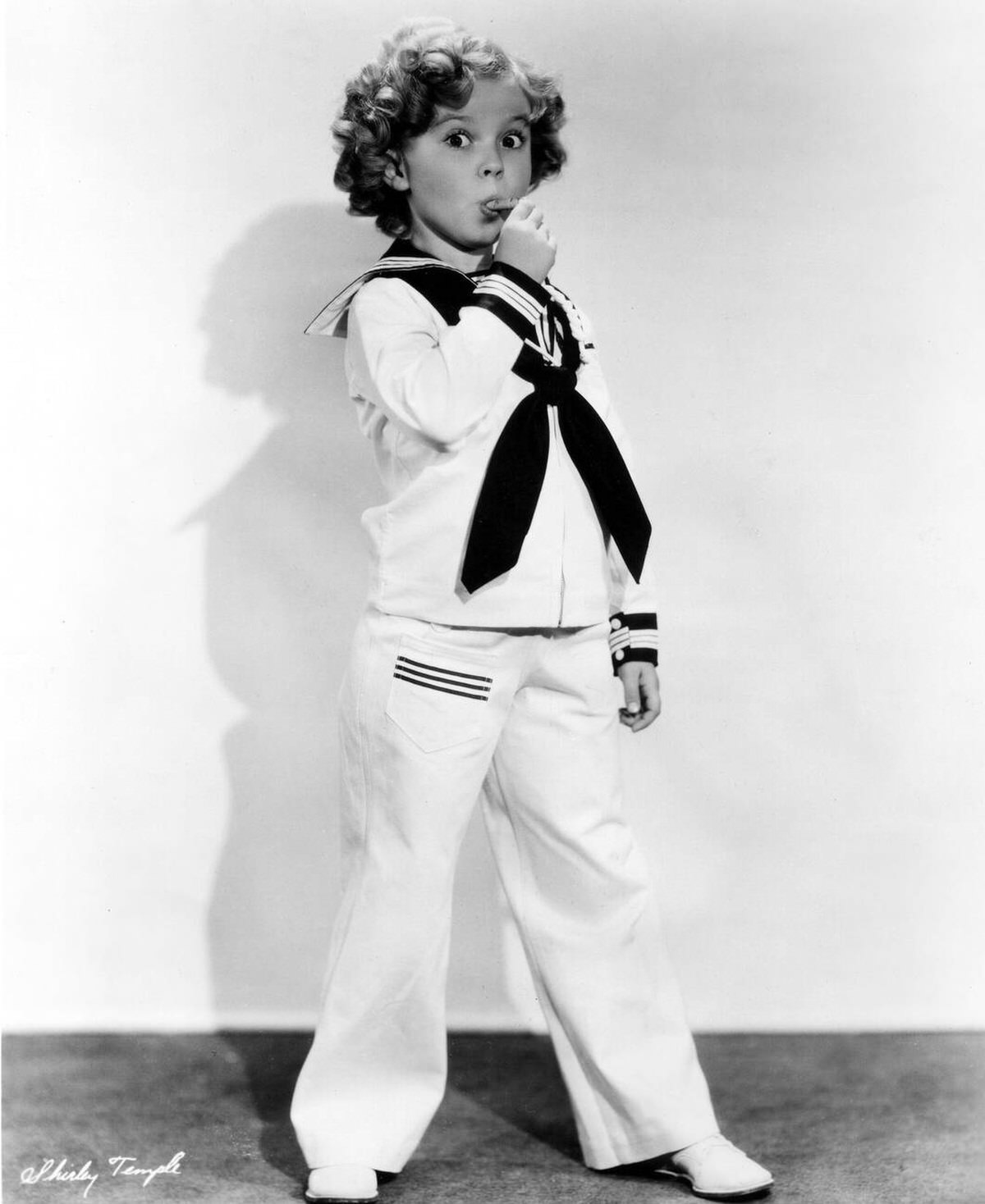 Shirley Temple in a sailor uniform, 1936