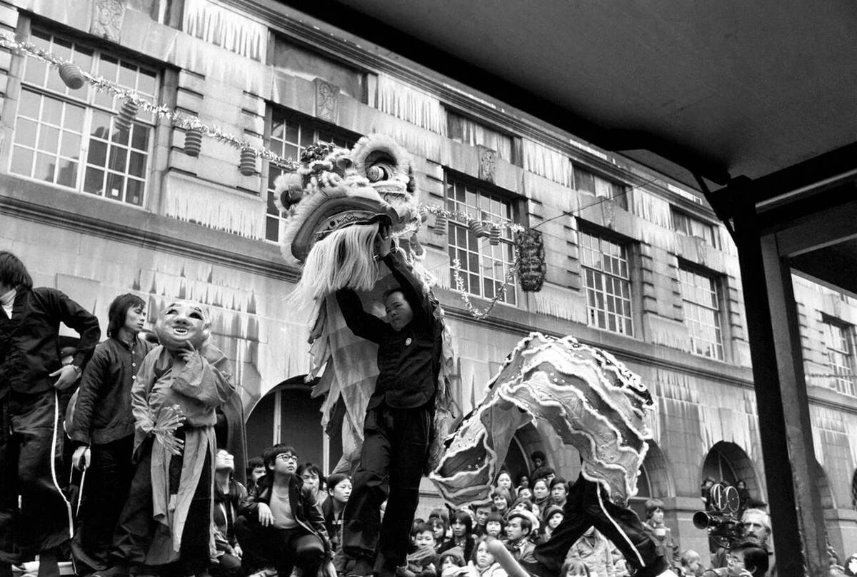 Chinese New Year celebrations in Soho, 1975
