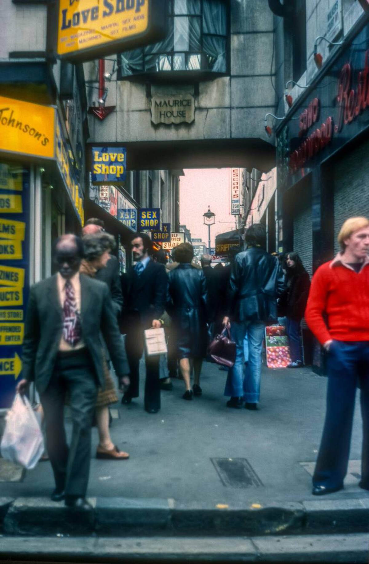 Walker's Court in Soho, 1976