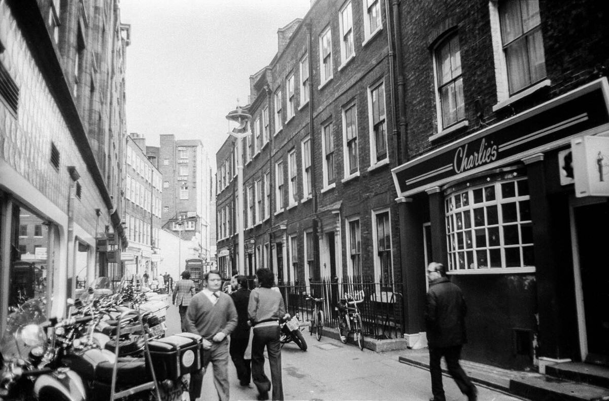 Meard Street in Soho, 1977