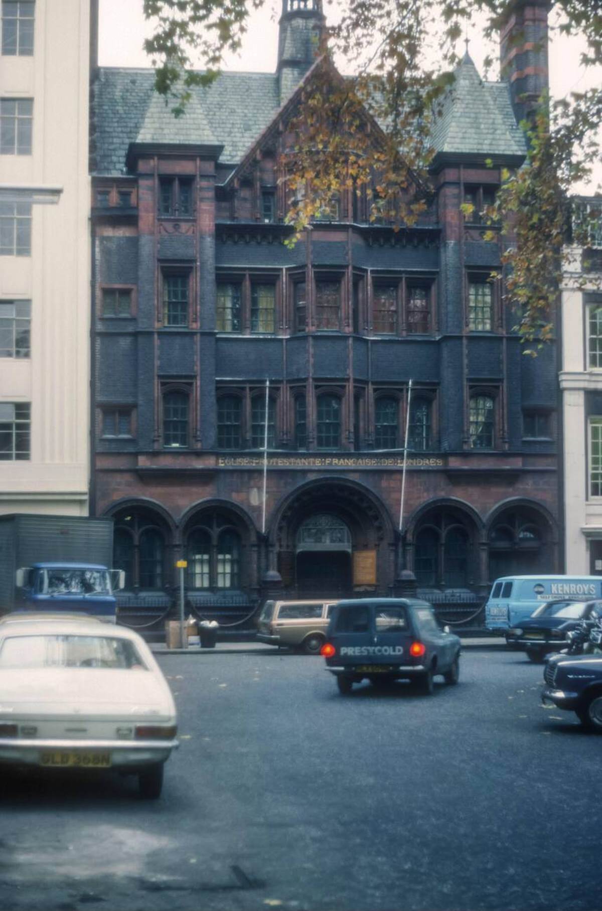 French Church in Soho Square, 1976