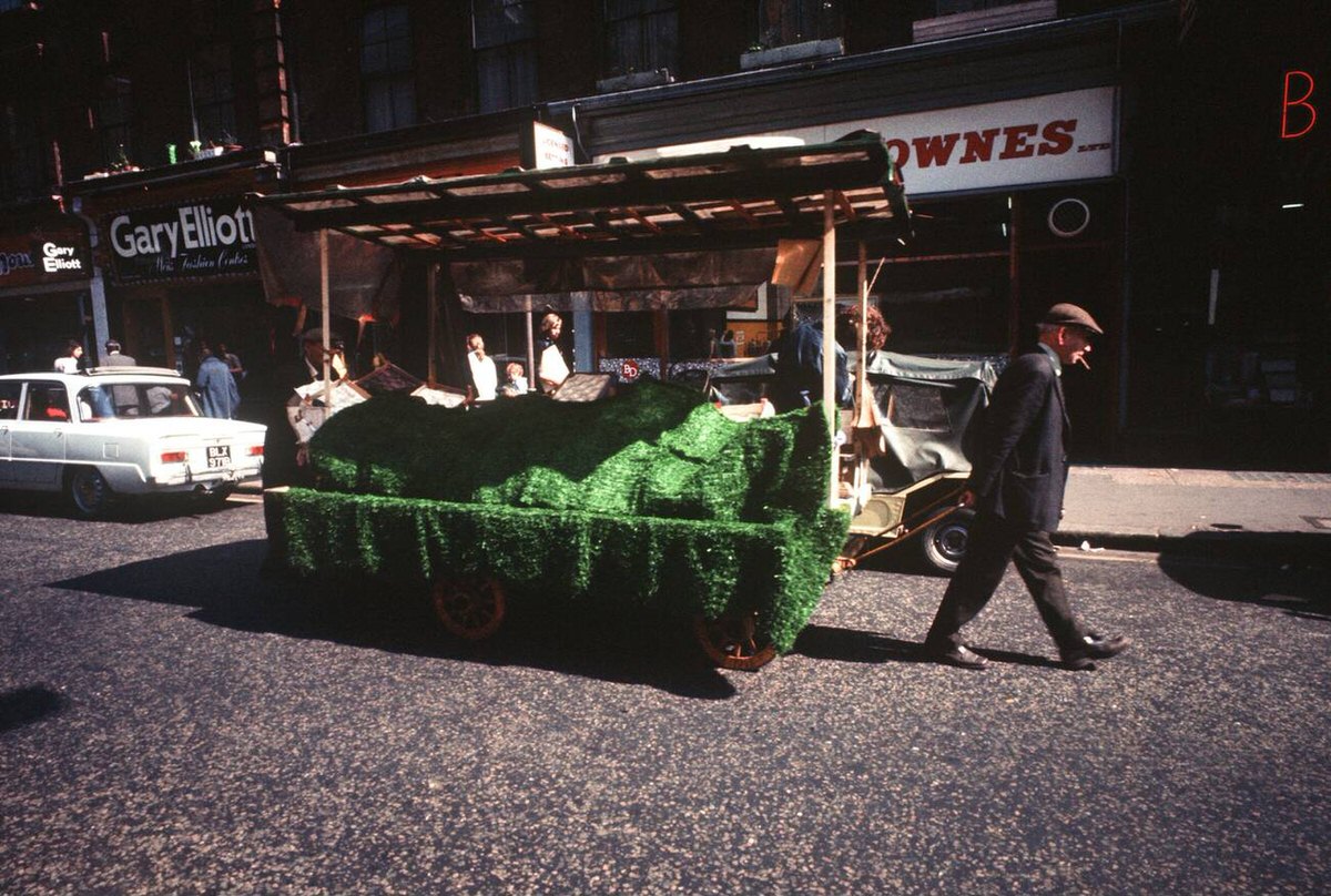 Stallholder at Berwick Street Market in Soho, 1972