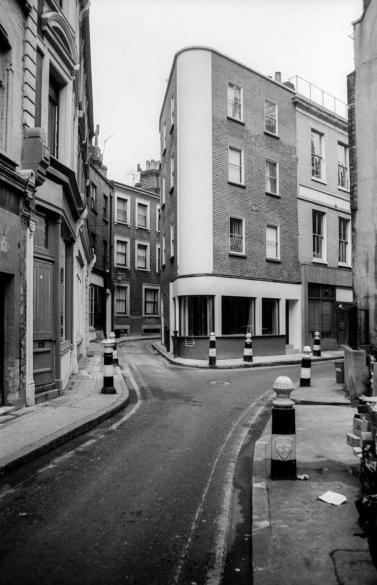 Hanway Street north of Soho, 1976