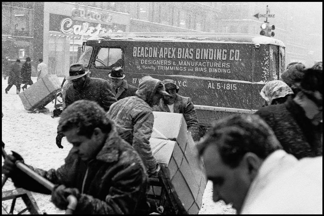 Snowstorm in the Garment District of Manhattan, 1963