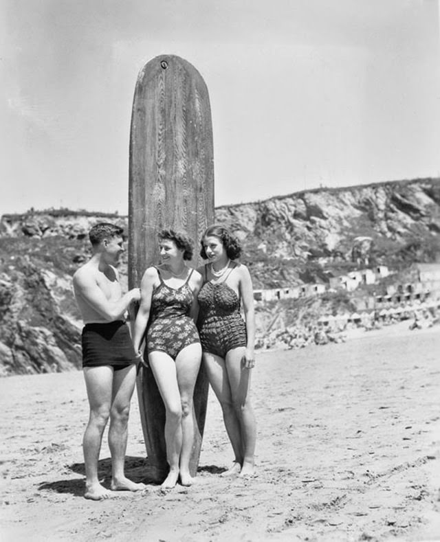 Surfing lessons in Cornwall under summer skies