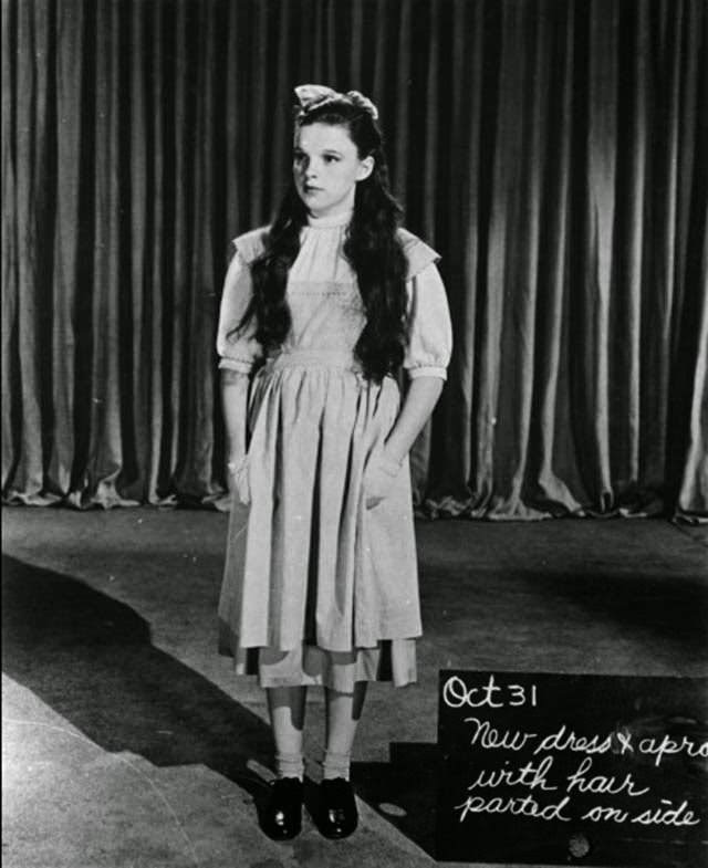 Wardrobe and hair test shot for Judy Garland as Dorothy Gale, The Wizard of Oz, 1939