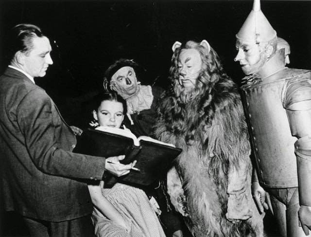 Judy Garland, Ray Bolger, Bert Lahr, and Jack Haley, The Wizard of Oz, 1939