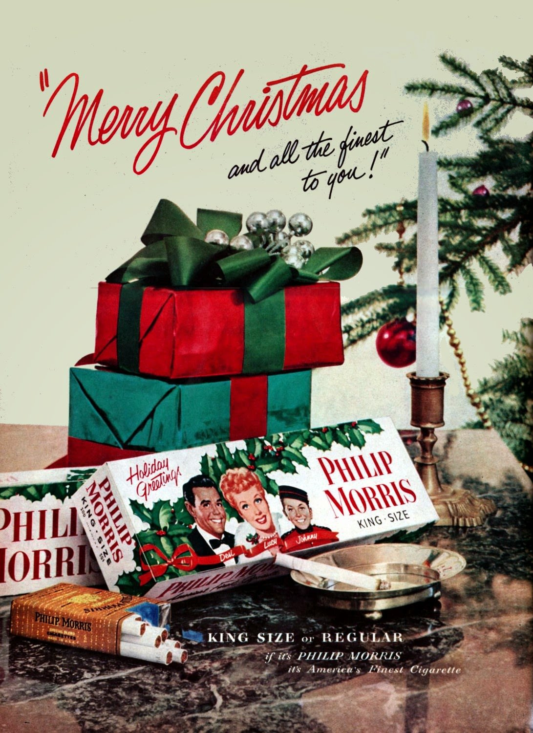 Lucille Ball and Desi Arnaz for Philip Morris Cigarettes