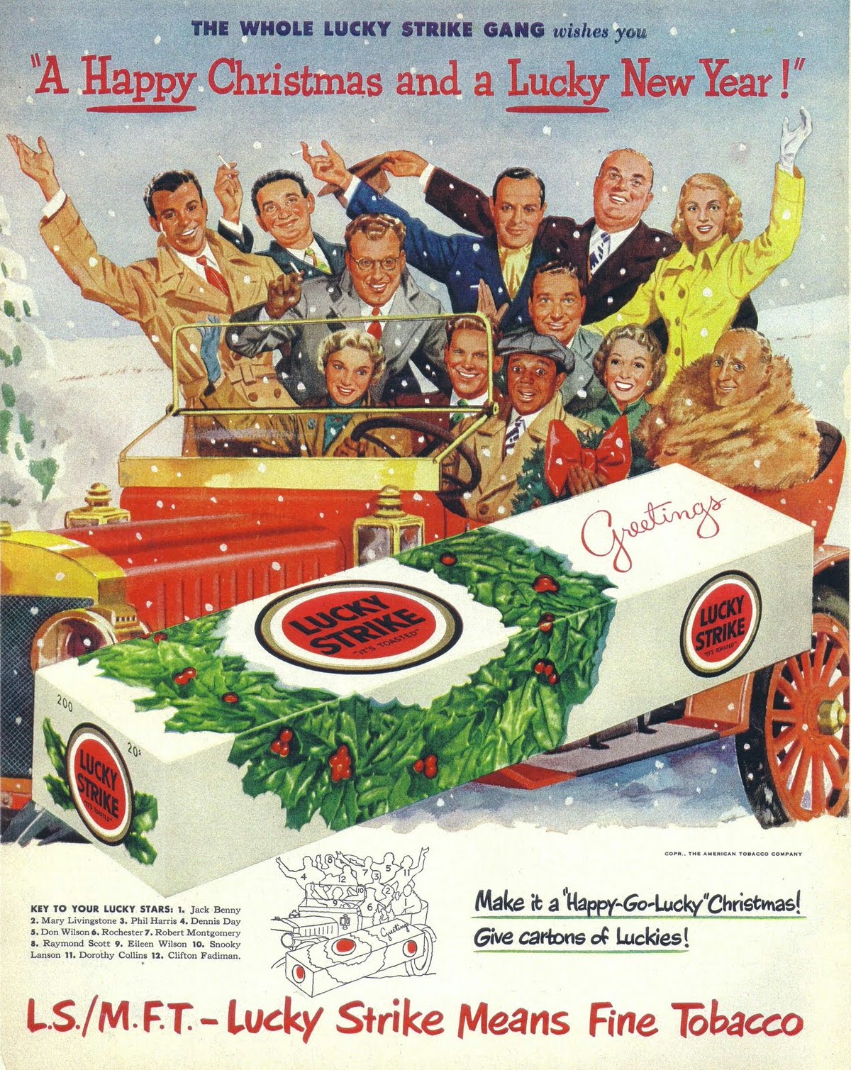 Lucky Strike Cigarettes advertisement.