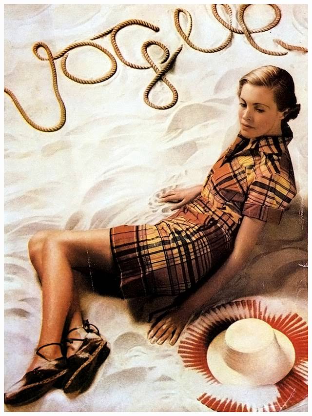 1934 American Vogue cover by Anton Bruehl, January 1, 1934