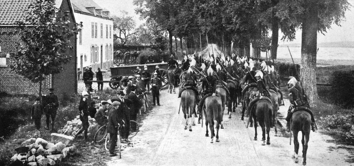 French aid to Belgium and contact with German cavalry, 1914