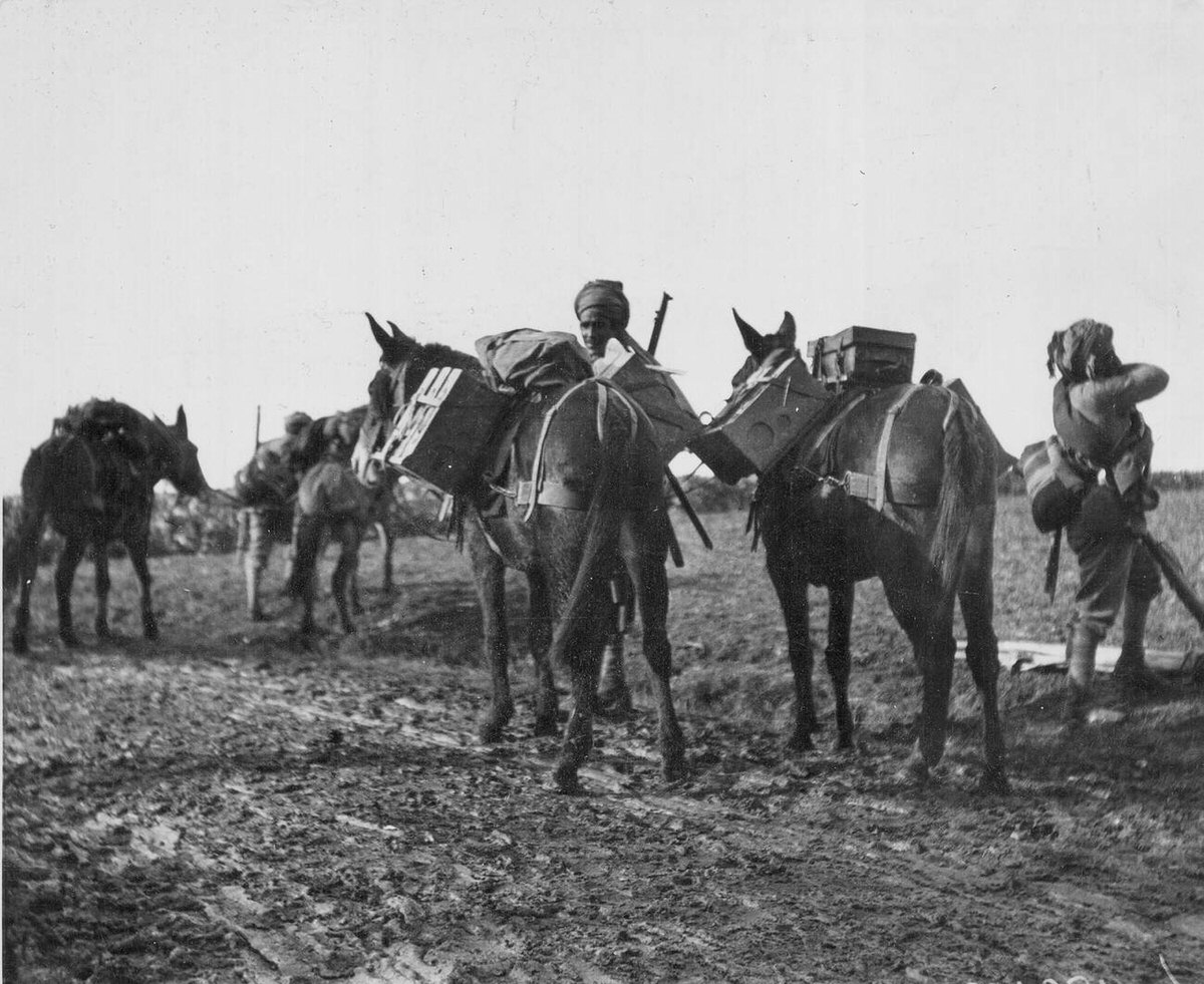 British Front in Belgium during the First Battle of Ypres, 1914