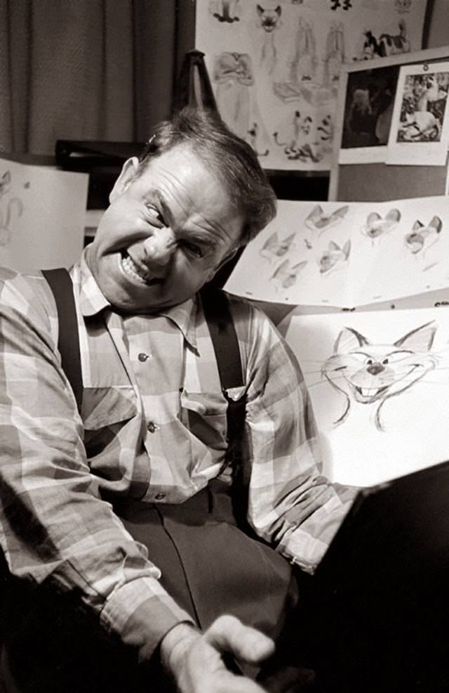 Hilarious Behind-the-Scenes Pictures of The Walt Disney Company Animators Practicing Expressions in Front of Mirrors