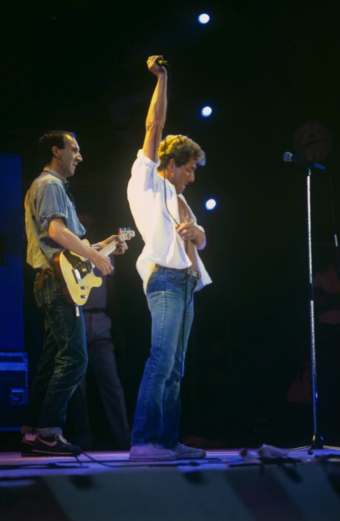 The Who performing at the Live Aid concert at Wembley Stadium, 1985
