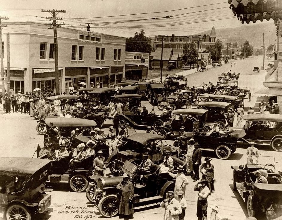 Road rally in Whittier, 1912