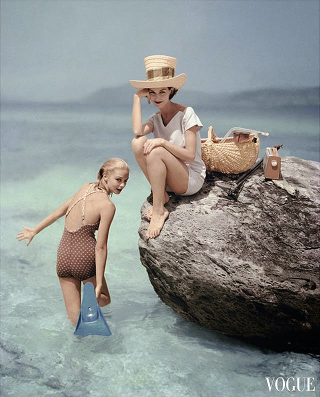 Model in a bathing suit, 1956
