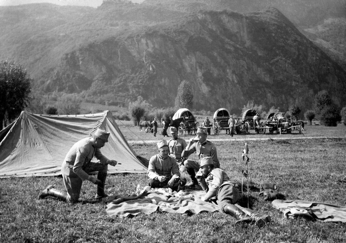 Austrian troops at the Eastern Front, 1914