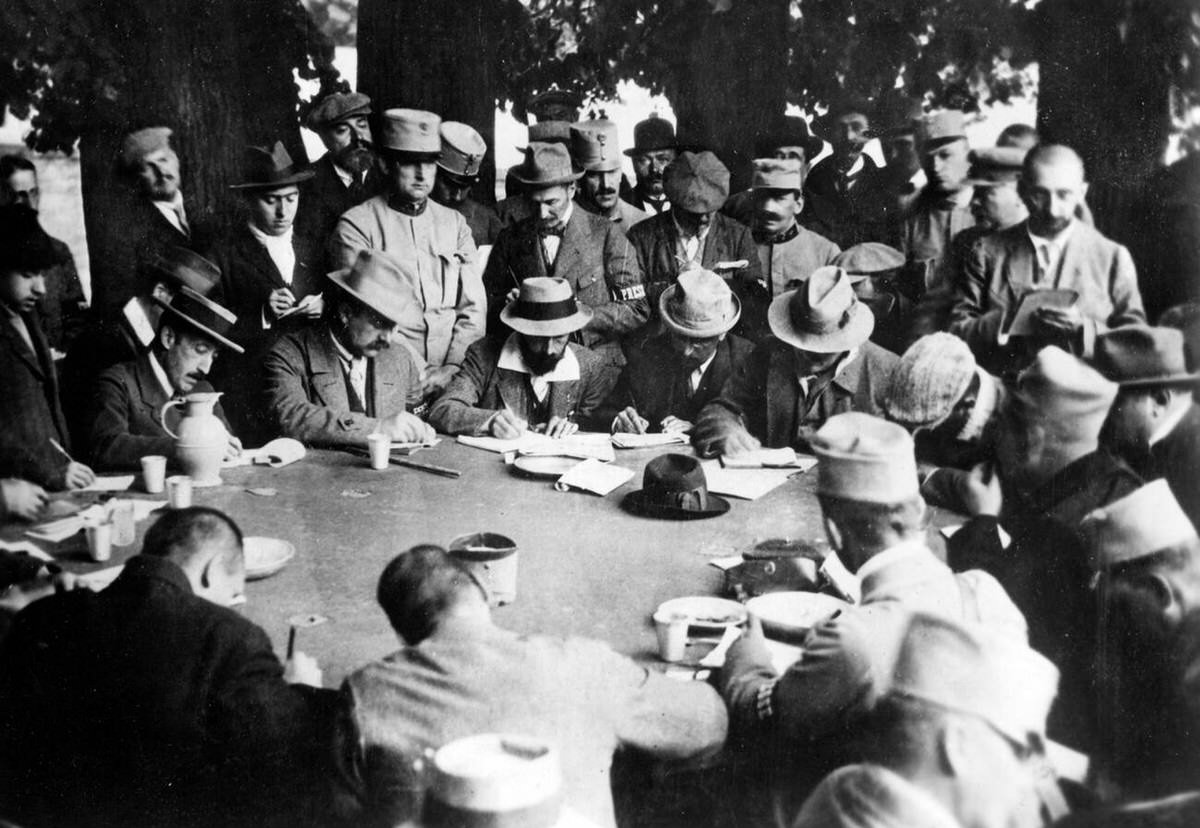 Press headquarters during World War I, 1914