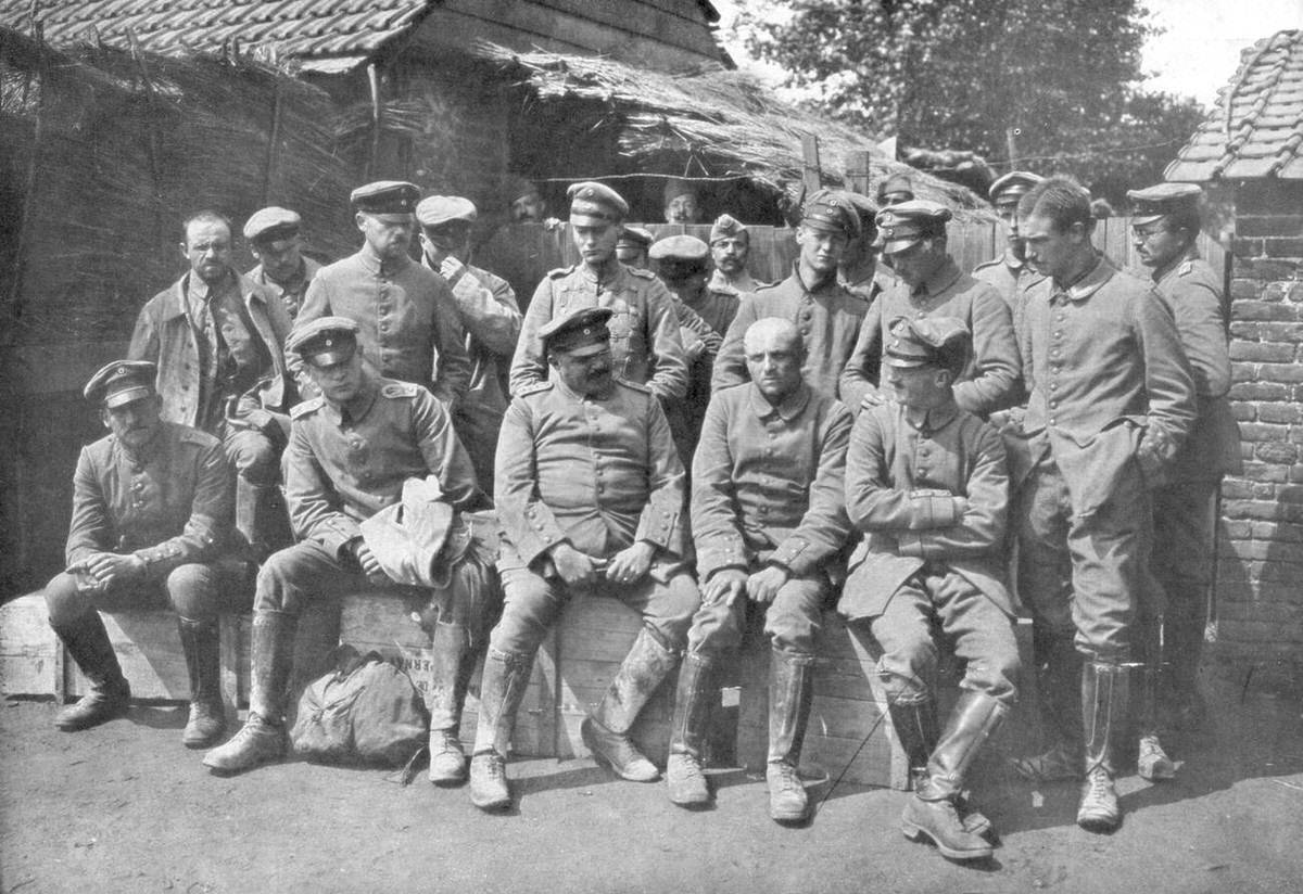 German prisoners of war in Ypres, Belgium, 1914