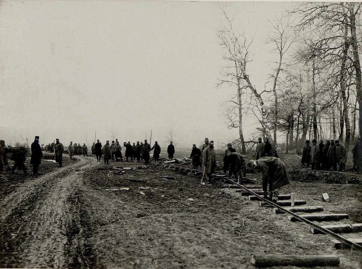 Construction of a runway at Kol. Malin, 1916