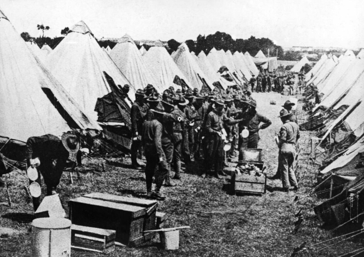 American exercise camp, 1917