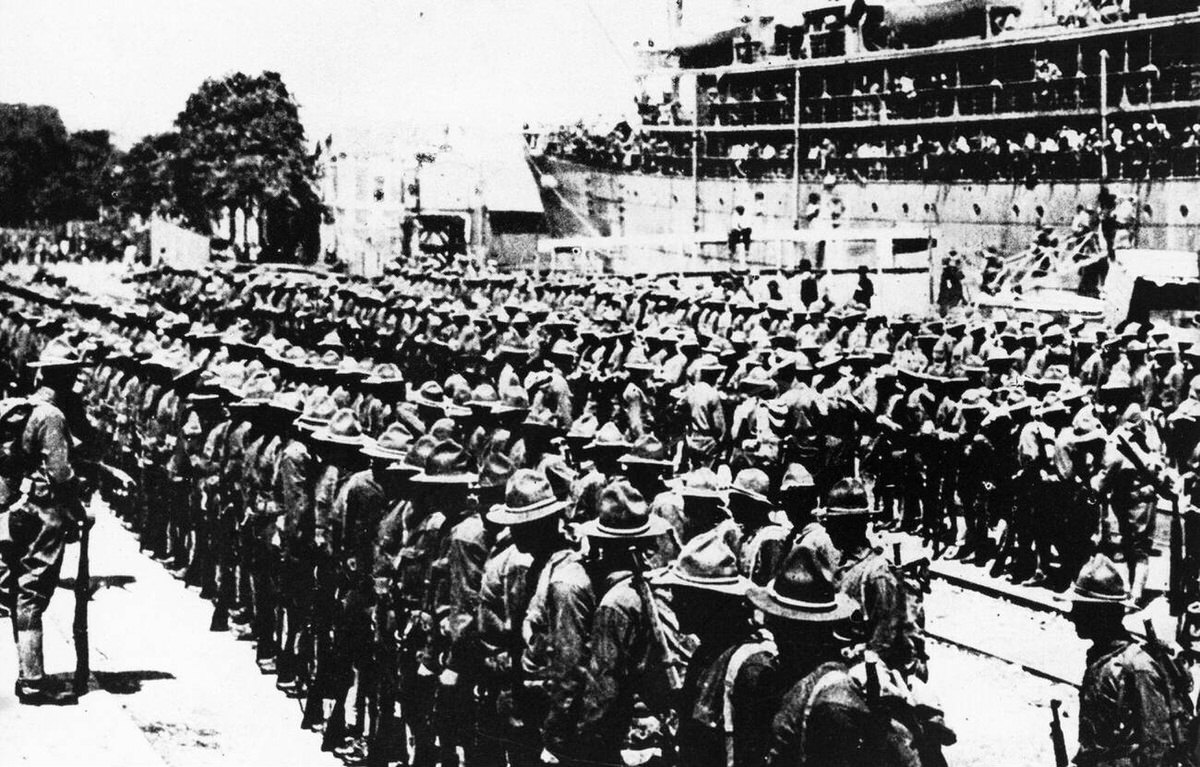 Soldiers during World War I, 1917