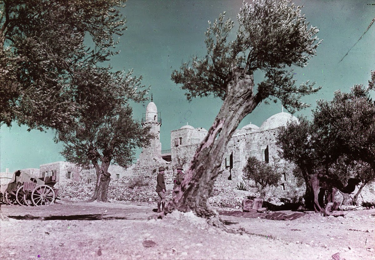 Church of the Ascension on the Mount of Olives in Jerusalem, 1918