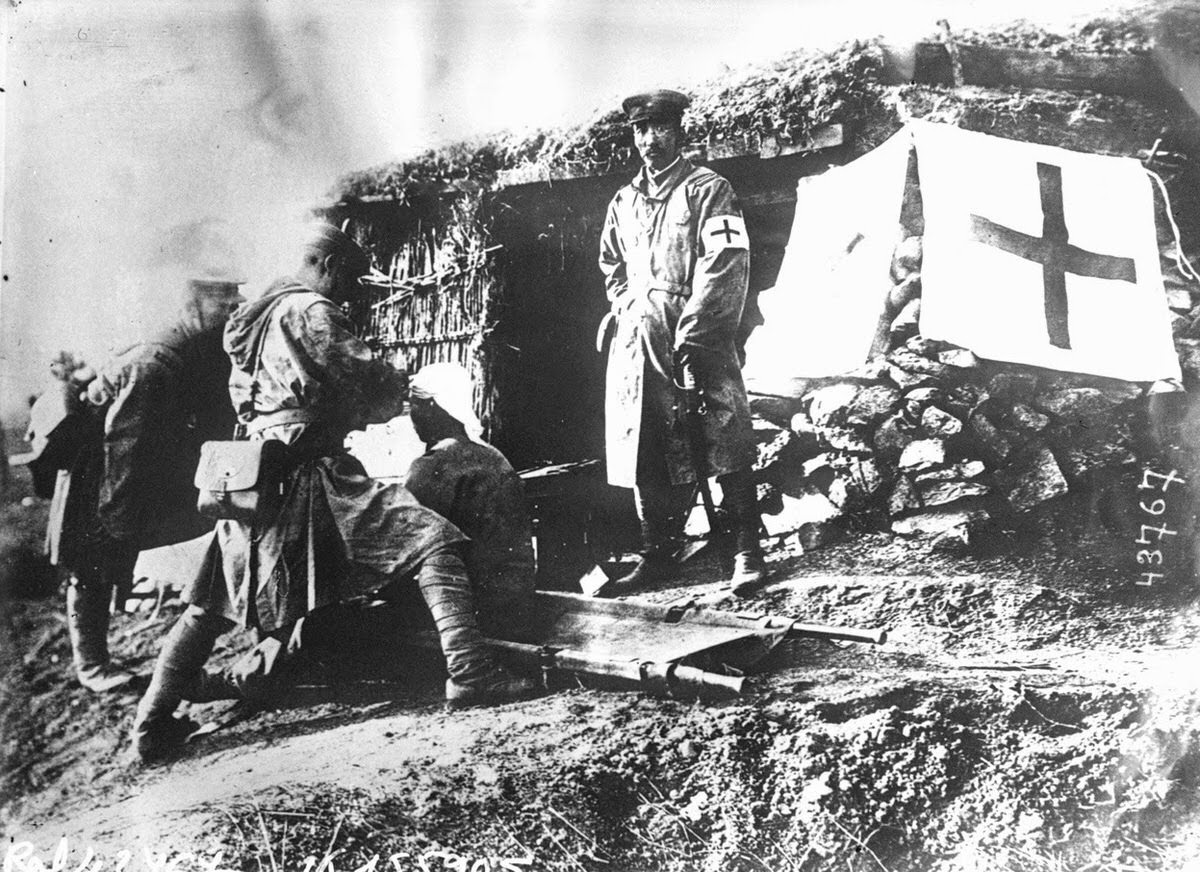 Japanese Red Cross station operating near Tsingtao, 1915