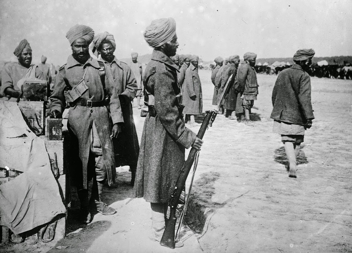 Indian soldiers serving in France, 1915