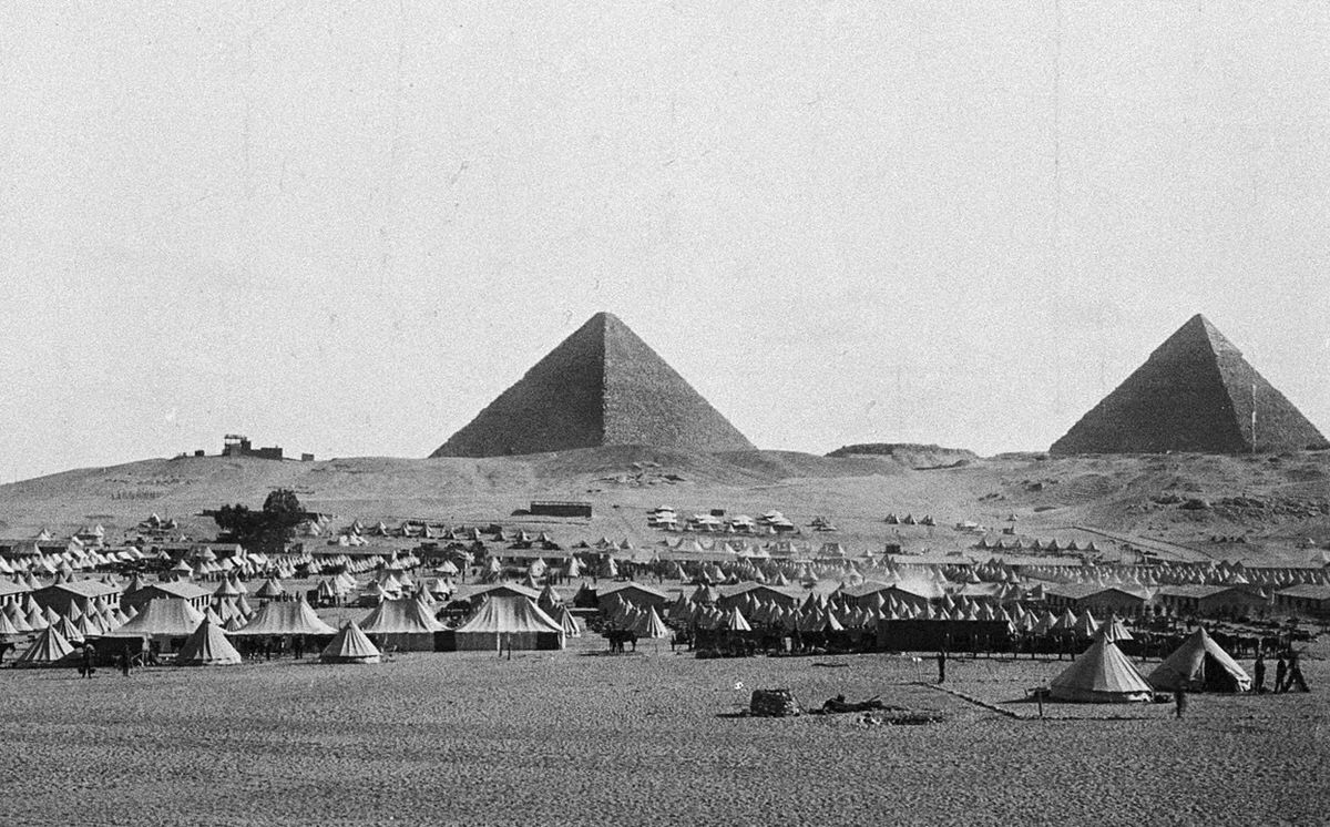 Military camp for Australian soldiers in Egypt, 1914