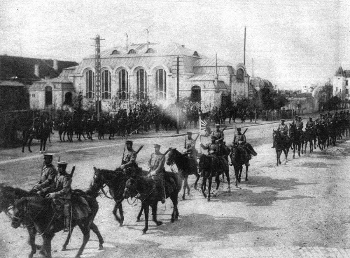 General Kamio at the formal entry of Tsingtao, 1914