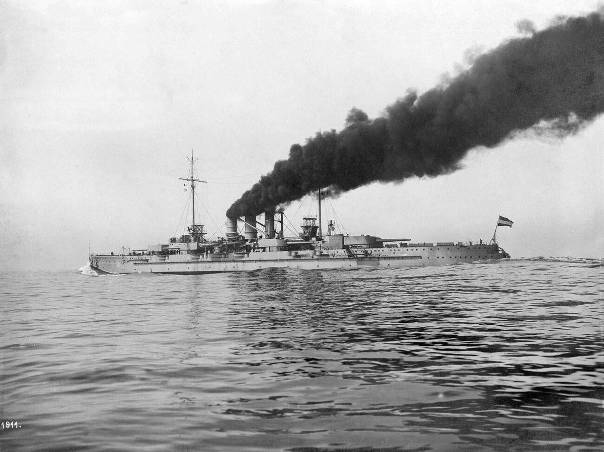 German armored ship Helgoland of the Imperial Navy, 1912
